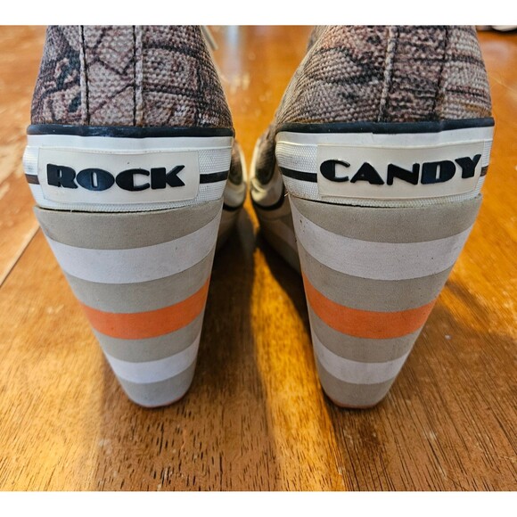 Lulu Jungle Platform Wedge Heels Converse Rock & Candy Size 8.5 Gold Luxe - Picture 5 of 7